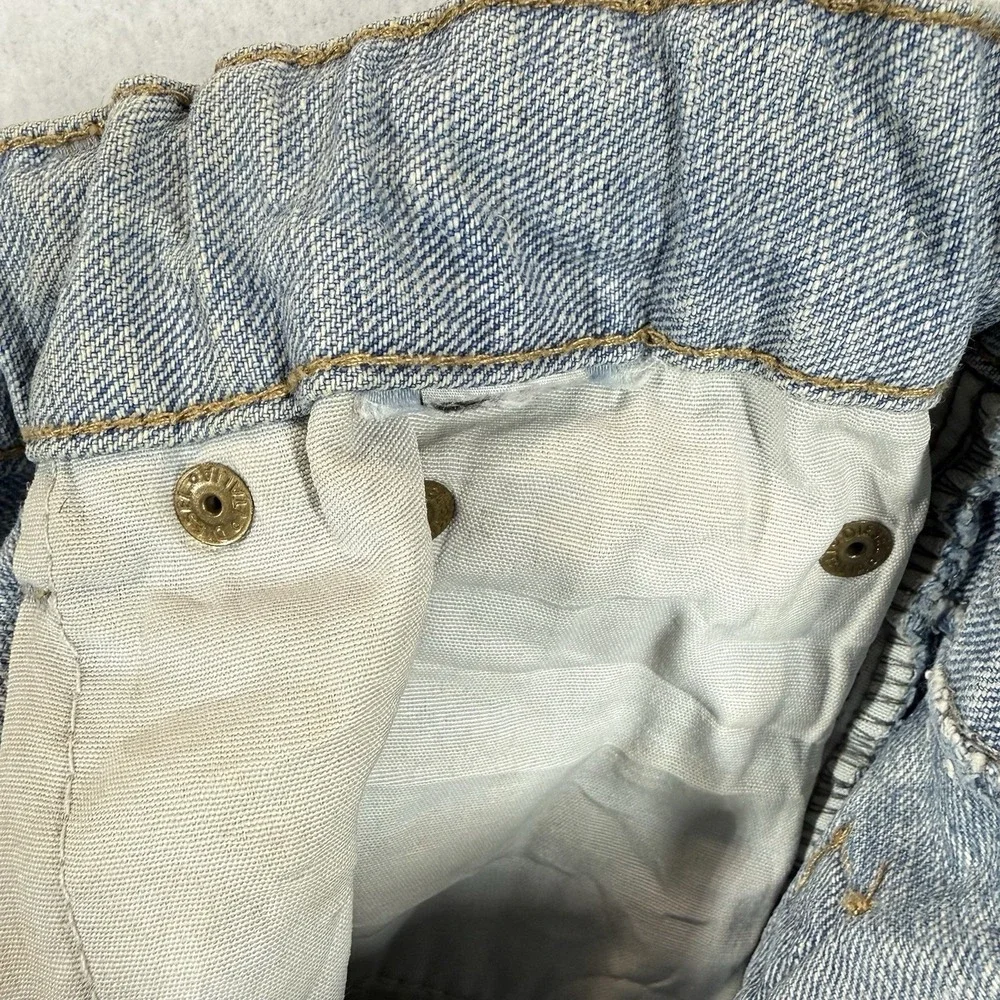 Diesel Jeans Mens 26x34 Straight Leg Elastic Waist Division Patch Vintage Rare‎